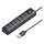 Hub USB Orico USB-A - 7x USB-A 3.0, USB-C 5V/3A 1m - czarny ORICO-PW7U-U3-10-BK-EP-HU